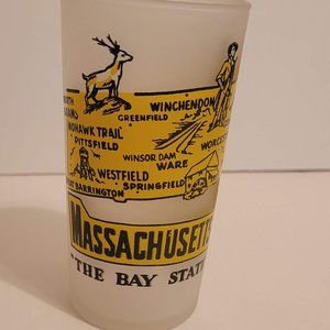 Vintage Massachusetts Souvenir Glass